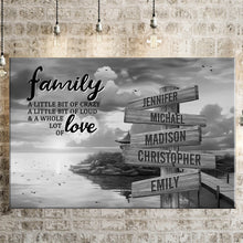 Load image into Gallery viewer, Coast Dusk A Little Whole Lot of Love Multi-Names Premium Canvas Poster