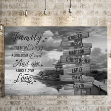 Load image into Gallery viewer, Coast Dusk A Little Whole Lot of Love Multi-Names Premium Canvas Poster
