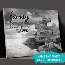 Load image into Gallery viewer, Coast Dusk A Little Whole Lot of Love Multi-Names Premium Canvas