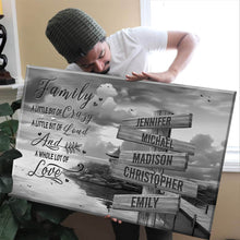 Load image into Gallery viewer, Coast Dusk A Little Whole Lot of Love Multi-Names Premium Canvas