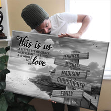 Load image into Gallery viewer, Coast Dusk Personalized "THIS IS US" Multi-Names Premium Canvas