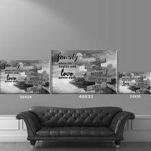 Load image into Gallery viewer, Coast Dusk Where Life Begins And Love Never Ends Multi-Names Premium Canvas Poster