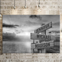 Load image into Gallery viewer, Coast Sunset Multi-Names Premium Canvas