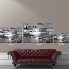 Load image into Gallery viewer, Coast Sunset  Where Life Begins And Love Never Ends Multi-Names Premium Canvas Poster