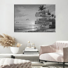 Load image into Gallery viewer, Coconut Palm Beach Multi-Names Premium Canvas