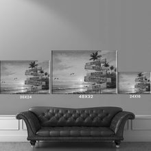 Load image into Gallery viewer, Coconut Palm Beach Multi-Names Premium Canvas Poster