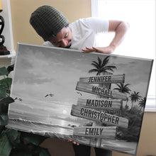 Load image into Gallery viewer, Coconut Palm Beach Multi-Names Premium Canvas