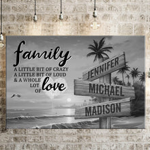 Load image into Gallery viewer, Coconut Palm Beach A Little Whole Lot of Love Multi-Names Premium Canvas Poster