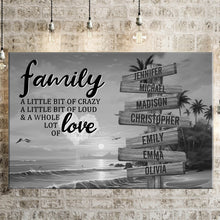 Load image into Gallery viewer, Coconut Palm Beach A Little Whole Lot of Love Multi-Names Premium Canvas Poster