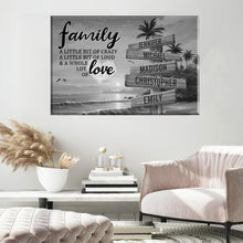 Load image into Gallery viewer, Coconut Palm Beach A Little Whole Lot of Love Multi-Names Premium Canvas Poster
