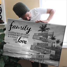 Load image into Gallery viewer, Coconut Palm Beach A Little Whole Lot of Love Multi-Names Premium Canvas