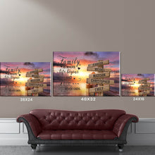 Load image into Gallery viewer, Coast Sunset Color  Where Life Begins And Love Never Ends Multi-Names Premium Canvas