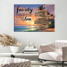 Load image into Gallery viewer, Coconut Palm Beach Color A Little Whole Lot of Love Multi-Names Premium Canvas