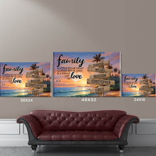 Load image into Gallery viewer, Coconut Palm Beach Color A Little Whole Lot of Love Multi-Names Premium Canvas Poster