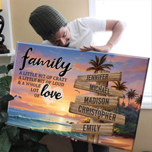 Load image into Gallery viewer, Coconut Palm Beach Color A Little Whole Lot of Love Multi-Names Premium Canvas
