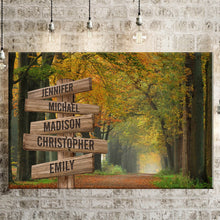 Load image into Gallery viewer, Autumn Trees Color Multi-Names Premium Canvas