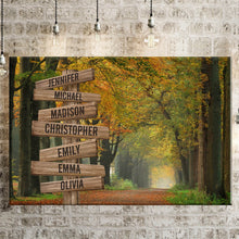 Load image into Gallery viewer, Autumn Trees Color Multi-Names Premium Canvas