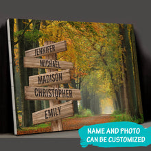 Load image into Gallery viewer, Autumn Trees Color Multi-Names Premium Canvas Poster