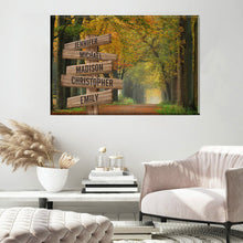 Load image into Gallery viewer, Autumn Trees Color Multi-Names Premium Canvas Poster