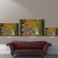 Load image into Gallery viewer, Autumn Trees Color Multi-Names Premium Canvas Poster