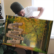 Load image into Gallery viewer, Autumn Trees Color Multi-Names Premium Canvas
