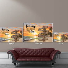 Load image into Gallery viewer, Beach Scenery Color A Little Whole Lot of Love Multi-Names Premium Canvas