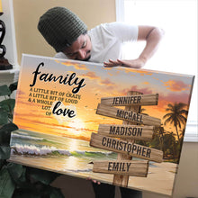Load image into Gallery viewer, Beach Scenery Color A Little Whole Lot of Love Multi-Names Premium Canvas