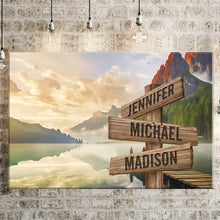 Load image into Gallery viewer, Canyon Dock Color Multi-Names Premium Canvas