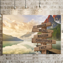 Load image into Gallery viewer, Canyon Dock Color Multi-Names Premium Canvas