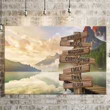 Load image into Gallery viewer, Canyon Dock Color Multi-Names Premium Canvas