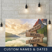 Load image into Gallery viewer, Canyon Dock Color Multi-Names Premium Canvas