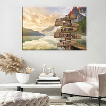 Load image into Gallery viewer, Canyon Dock Color Multi-Names Premium Canvas
