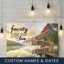 Load image into Gallery viewer, Canyon Dock Color A Little Whole Lot of Love Multi-Names Premium Canvas Poster