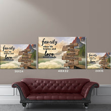 Load image into Gallery viewer, Canyon Dock Color Where Life Begins And Love Never Ends Multi-Names Premium Canvas Poster
