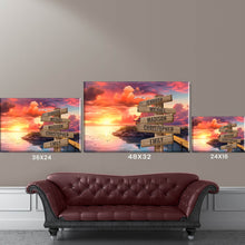 Load image into Gallery viewer, Coast Dusk Color Multi-Names Premium Canvas Poster