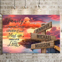 Load image into Gallery viewer, Coast Dusk Color A Little Whole Lot of Love Multi-Names Premium Canvas Poster