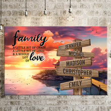 Load image into Gallery viewer, Coast Dusk Color A Little Whole Lot of Love Multi-Names Premium Canvas Poster