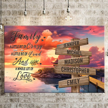 Load image into Gallery viewer, Coast Dusk Color A Little Whole Lot of Love Multi-Names Premium Canvas