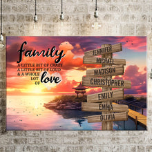 Load image into Gallery viewer, Coast Dusk Color A Little Whole Lot of Love Multi-Names Premium Canvas Poster