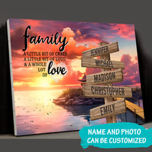 Load image into Gallery viewer, Coast Dusk Color A Little Whole Lot of Love Multi-Names Premium Canvas