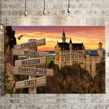 Load image into Gallery viewer, Country Castle Color Multi-Names Premium Canvas