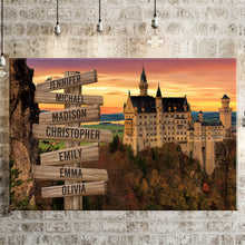 Load image into Gallery viewer, Country Castle Color Multi-Names Premium Canvas