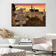 Load image into Gallery viewer, Country Castle Color Multi-Names Premium Canvas