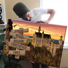 Load image into Gallery viewer, Country Castle Color Multi-Names Premium Canvas