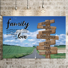 Load image into Gallery viewer, Country Road Color A Little Whole Lot of Love Multi-Names Premium Canvas Poster