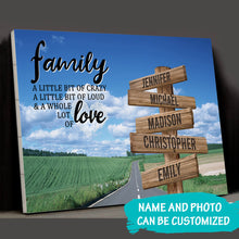 Load image into Gallery viewer, Country Road  Color A Little Whole Lot of Love Multi-Names Premium Canvas