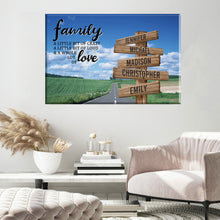 Load image into Gallery viewer, Country Road Color A Little Whole Lot of Love Multi-Names Premium Canvas Poster