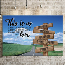 Load image into Gallery viewer, Country Road  Color Personalized "THIS IS US" Multi-Names Premium Canvas