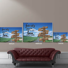 Load image into Gallery viewer, Country Road Color Where Life Begins And Love Never Ends Multi-Names Premium Canvas Poster