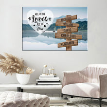Load image into Gallery viewer, Dreams Interpretation of Lake Color All of Me Loves All of You Multi-Names Premium Canvas